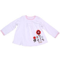 Áo Lullaby chữ A bé gái trắng, dài tay