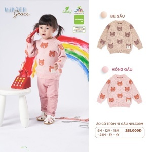 Áo Lullaby hình gấu 12M