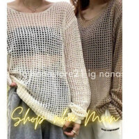 Áo lưới dài tay đi biển, thời trang hottrend