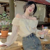 Áo lưới xuyên thấu lệch vai gợi cảm dành cho nữ WEANIA