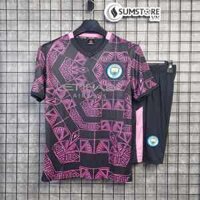 Áo Man City Đen Họa Tiết
