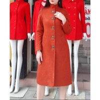 📣Áo măng tô dạ cổ tàu dáng eo, được thiết kế, sản xuất may kỹ . Chất dạ Tweed kim tuyến, lót lụa gió cùng tông.Ảnh thật.