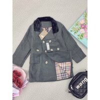 Áo Măng tô khoác Chất liệu dạ dày cho bé trai 15-30kg. - Berrnier VIP