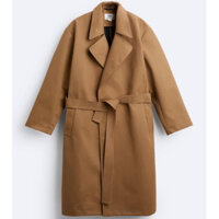 Áo măng tô nam dáng rộng Zara authentic size S-M