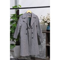 Áo măng tô nữ kẻ bi phong cách Hàn Quốc