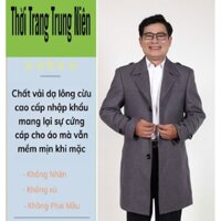 áo măng tô trung niên nam vải dạ khập khẩu hàn quốc khi mua 1 sản phẩm nhận combo 1 cà vạt + kẹp cà vạt