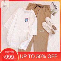 Áo MANG  và quần Kaki T&T , sét áo nam nữ, chất đẹp, sét bộ mặc ở nhà Lita
