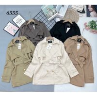 Áo mangto kaki missi form ngắn 6555