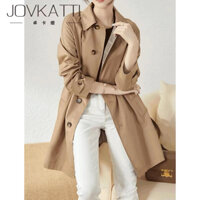 Áo mangto nữ dáng dài chất kaki hàng 2 lớp chuẩn xịn - áo trench coat dáng dài nữ