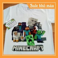 ÁO MINECRAFT- 🔥HOT🔥 Áo Thun In Hình Minecraft ảnh thật vải Cotton Thái S008