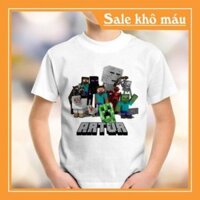 ÁO MINECRAFT- (HOT) Áo thun trẻ em Minecraft in tại shop