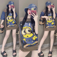 Áo minion phối tay jean