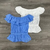 Áo Mixxo Bèo Vai, Bo Hông Chất Tơ Thêu Cực Xinh