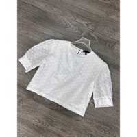 Áo Mixxo Croptop Thêu Hoa Tay Lửng