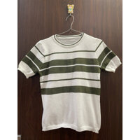 Áo montoghi kẻ xanh trắng