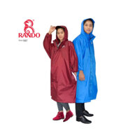 Áo Mưa 1 Người Bít Sườn Bisur Dây Kéo, GIÁ SỈ, Chính Hãng RANDO, Vải Dù Cao Cấp Không Thấm Nước, Có Phản Quang An Toàn