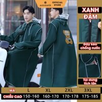 Áo Mưa 1 Người Cute Nữ Nam Automatik Người Lớn Xe Máy Loại Dày Trùm Trong Suốt Toàn Thân Cao Cấp Đơn Đi Xe Siêu Bền