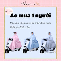 Áo mưa 1 người dày dặn che phủ toàn thân, áo mưa kèm kính chắn mưa cho người lớn_AM1