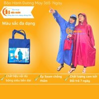 Áo Mưa 1 Người Vải Dù Kín loại 1m4 Không Xẻ Tà (BÍT BÔNG), Áo Mưa Thời Trang aomuahieuhuan