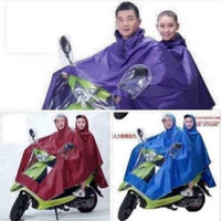 [áo mưa 2 đầu] Áo Mưa Đi Xe Máy 2 đầu cho 2 Người Vải Dù  Chống Rách Trùm Kín Chống Nước Có Lỗ Xỏ Gương- mínhtsrr88