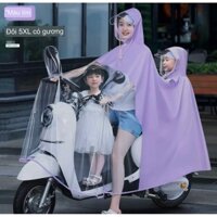 Áo Mưa 2 Đầu - Áo Mưa Đôi Dạng Trùm Có Kính Che Mặt Chất Liệu Siêu Bền Che Phủ Toàn Thân