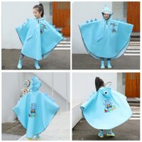 Áo Mưa Baby Thiết Kế Họa Tiết Khủng Long Độc Đáo Chống Thấm Cao Cấp ( Tặng Túi Đựng Áo Mưa Tiện Dụng Siêu Bền )