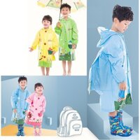 Áo mưa balo cho bé có mũ trùm đầu