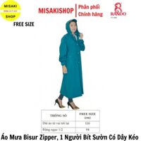 Áo mưa Bisur ZIPPER, 1 Người Bít Sườn Có Dây Kéo, Bền Bỉ Không Thấm Nước RANDO APPS-53 [ Misakishop2020 ]