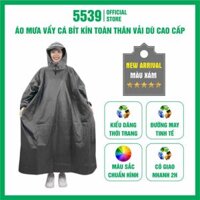 Áo mưa bít 1 người chất liệu vải dù cao cấp trùm toàn thân thích hợp người lớn và trẻ em – Shop 5539
