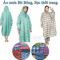 Áo mưa Bít Bông và Sọc không xẻ tà, Vải dù cao cấp, thời trang nhiều họa tiết bông và sọc hàng loại 1, có nhiều họa tiết