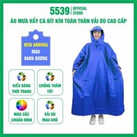 Áo mưa bít kín người trùm toàn thân cao cấp vải dù da cá nhiều màu lựa chọn thích hợp mọi lứa tuổi