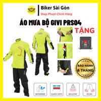 Áo Mưa Bộ Givi PRS04 AX-NY AXNY Vàng Neon - Bộ Áo Mưa Chính Hãng Givi - Biker Sài Gòn
