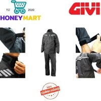 Áo Mưa Bộ Givi Rider Tech RRS04 Đen giúp bạn yên tâm khi di chuyển ngoài trời mưa. HONEYMART