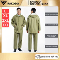 Áo Mưa Bộ Quần Nhu RAKODO QN Cao Cấp, Chống Thấm Nước, Đi Mưa, Chống Lạnh Tốt, Siêu Bền
