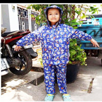 Áo Mưa Bộ Trẻ Em Họa Tiết Hoạt Hình Dễ Thương Cho Bé Từ 3-10 Tuổi, Bộ Áo Mưa Trẻ Em Cute Chống Thấm - BÉ GÁI - SỐ 3