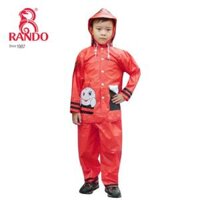 Áo Mưa Bộ Trẻ Em Nhựa Cao Cấp Nhiều Màu Đẹp Cute 2 tuổi trở lên RANDO Chính Hãng Bé Trai Bé Gái ONGMAT - Áo Mưa Bộ Cho Bé OM - Số 1-Đỏ