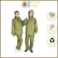 Áo mưa bộ vải dù chống thấm giá rẻ