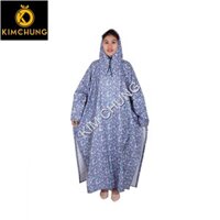 Áo mưa cánh dơi vải dù cao cấp, áo mưa siêu nhẹ, siêu bền (có xẻ tà) (Họa tiết Bông, Bi, Sọc caro ngẫu nhiên)