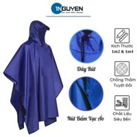 Áo Mưa Cánh Dơi Xẻ Tà Vải Tổ Ong Phủ Xe, Mang Balo, Phù Hợp Nhiều Loại Xe, Áo Mưa Rằn Ri