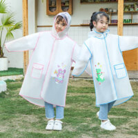 Áo Mưa Cho Bé Trai Bé Gái 2-9 Tuổi Màu Trắng AM03- Áo Mưa Trẻ Em Siêu Đẹp