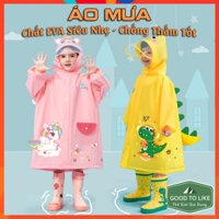 Áo Mưa Cho Bé Từ 2-10 Tuổi Họa Tiết In 3D Dễ Thương Chất EVA Cao Cấp Siêu Nhẹ Chống Thấm Nước Nhiều Màu Sắc Tươi Sáng