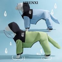 Áo mưa cho chó lớn SIRENXI, Áo mưa thú cưng thời trang mặt thú cưng, chống nước ngoài trời có mũ trùm đầu trong suốt Áo khoác áo mưa cho chó Phụ kiện thú cưng