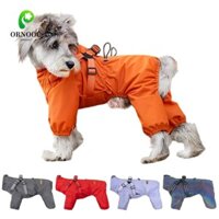 Áo mưa cho chó ORNOOU, có dây nịt Áo khoác mưa phản quang cho thú cưng, Áo gió cho chó chống mưa có thể điều chỉnh tổng thể