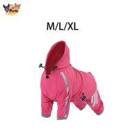 Áo mưa cho chó Perfk chống nước có dải phản quang, chống gió, nhẹ, mưa cho thú cưng