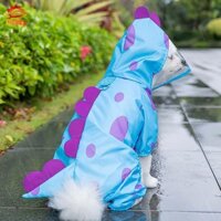 Áo mưa cho chó Toàn thân Đồ dùng cho thú cưng có mũ trùm đầu trong suốt cho chó nhỏ vừa Slicker Poncho Quần áo cho chó Đồ mưa ngoài trời