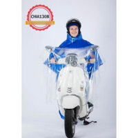 ÁO MƯA CHOÀNG CÁNH DƠI NỬA KIẾNG TRÊN TRONG SUỐT TIỆN LỢI CHO MẸ VÀ BÉ BẰNG NHỰA CAO CẤP