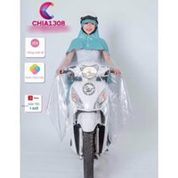 ÁO MƯA CHOÀNG CÁNH DƠI NỬA TRÊN TRONG SUỐT TIỆN LỢI CHO MẸ VÀ BÉ VẢI NHỰA 2 DA CAO CẤP ( sỉ ib)