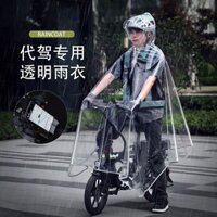 Áo mưa đặc biệt để lái xe trong suốt Xe đạp điện Xe đạp điện Pin xe đạp Poncho Đơn toàn thân đi xe đạp BH250321B