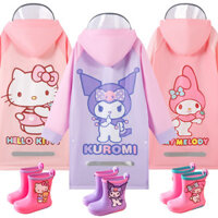 Áo mưa dài cho trẻ em Kuromi có ngăn đựng ba lô, trang phục mưa Sanrio, áo mưa toàn thân cho mưa lớn, poncho Ultraman