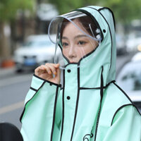 Áo mưa Dày Dặn Che Phủ Toàn Thân kèm kính chắn mưa Cho Người Lớn đi xe máy điện xe đạp